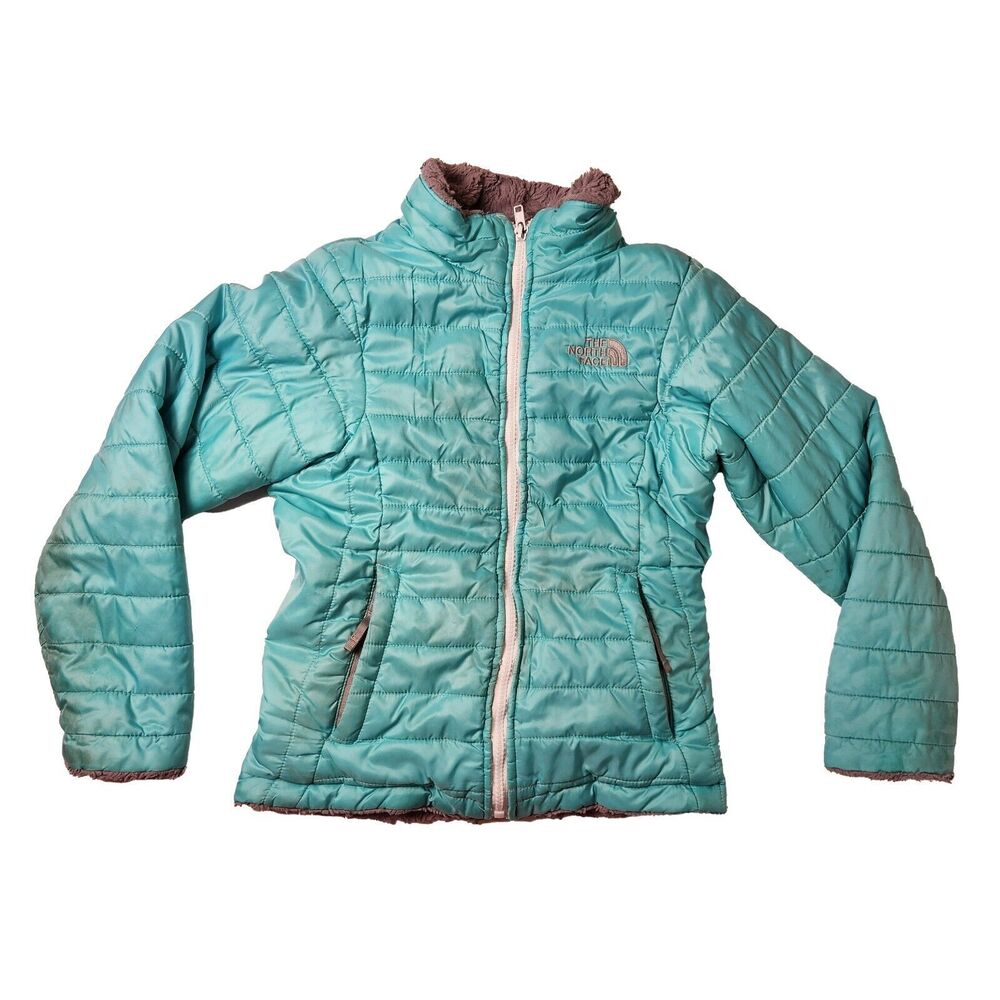 North Face Girl's Reversable Mossbud Jacket Small (7/8) - FLAWED